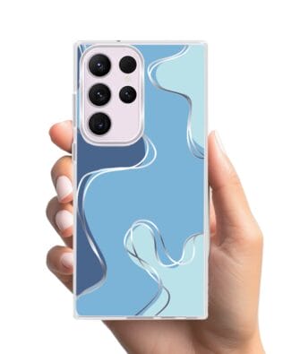 Etui do Samsung Galaxy S23 Ultra z MagSafe przeźroczyste, silikonowe Flexi, spokój oceanu