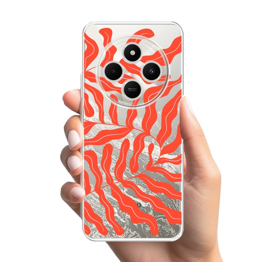 Etui do Xiaomi POCO C75 przeźroczyste, silikonowe Flexi, rafa koralowa - obrazek 2