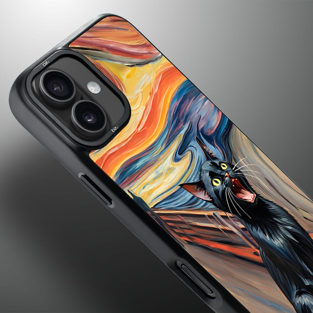Etui do iPhone 16 IBIZU DropGuard Matt z MagSafe, Edvard Munch, krzyk kota - obrazek 4