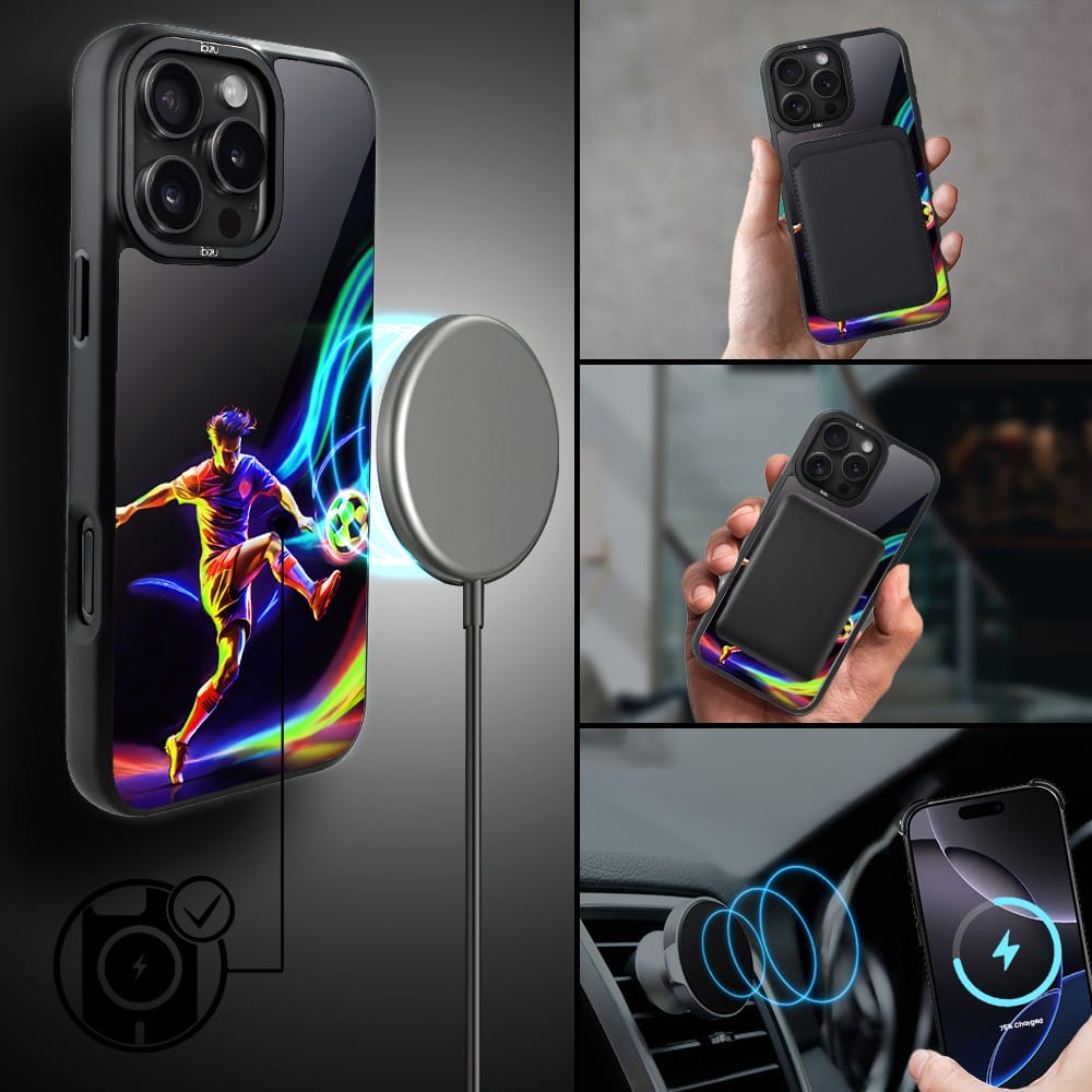 Etui do iPhone 16 Pro IBIZU DropGuard Matt z MagSafe, #ElectroMove, W rytmie piłki nożnej - obrazek 8