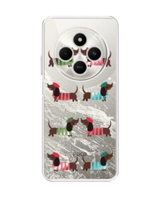 Etui do Xiaomi POCO C75 przeźroczyste, silikonowe Flexi, jamnik w Paryżu