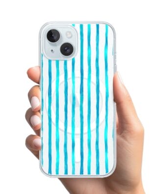 Etui do iPhone 15 z MagSafe przeźroczyste, silikonowe Flexi, szept fal