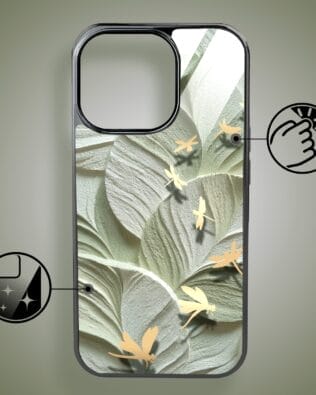 Etui do iPhone 16 Pro IBIZU Elite Glass z MagSafe Kwiaty, Taniec ważek, czarne