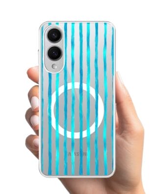 Etui do Samsung Galaxy S25 Edge z MagSafe przeźroczyste, silikonowe Flexi, szept fal