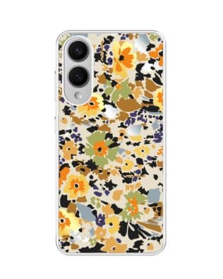 Etui do Samsung Galaxy S25 Edge z MagSafe przeźroczyste, silikonowe Flexi, malowane kwiatki