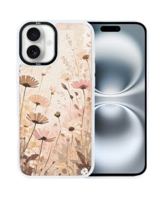 Etui do iPhone 16 IBIZU DropGuard Matt z MagSafe, Boho, Kwiatowa łąka