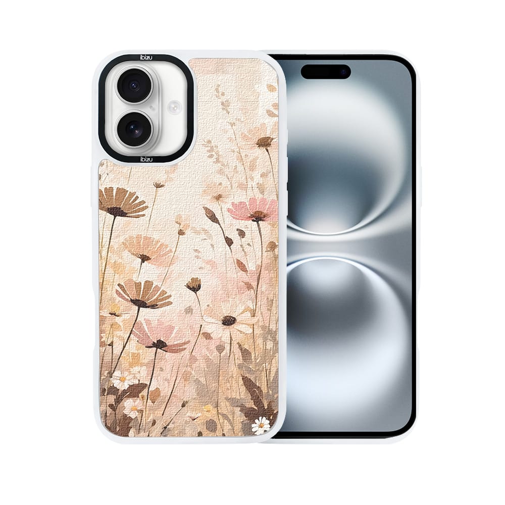 Etui do iPhone 16 IBIZU DropGuard Matt z MagSafe, Boho, Kwiatowa łąka - obrazek 2