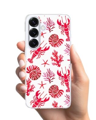 Etui do Samsung Galaxy S25 Plus z MagSafe przeźroczyste, silikonowe Flexi, krab, muszle