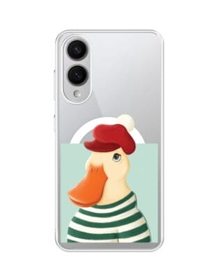 Etui do Samsung Galaxy S25 Edge z MagSafe przeźroczyste, silikonowe Flexi, kaczuszka