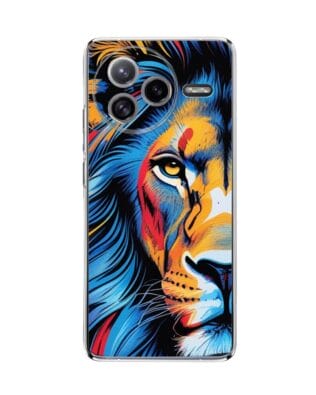 Etui do Xiaomi POCO F7 Ultra przeźroczyste, silikonowe Flexi, Dzika Mandala, Lwie spojrzenie