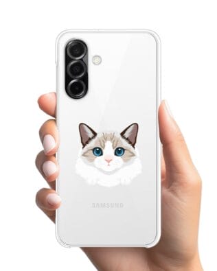 Etui do Samsung Galaxy A26 5G przeźroczyste, silikonowe Flexi, kot birmański