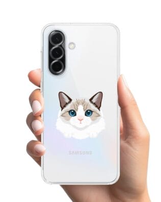 Etui do Samsung Galaxy A36 5G przeźroczyste, silikonowe Flexi, kot birmański