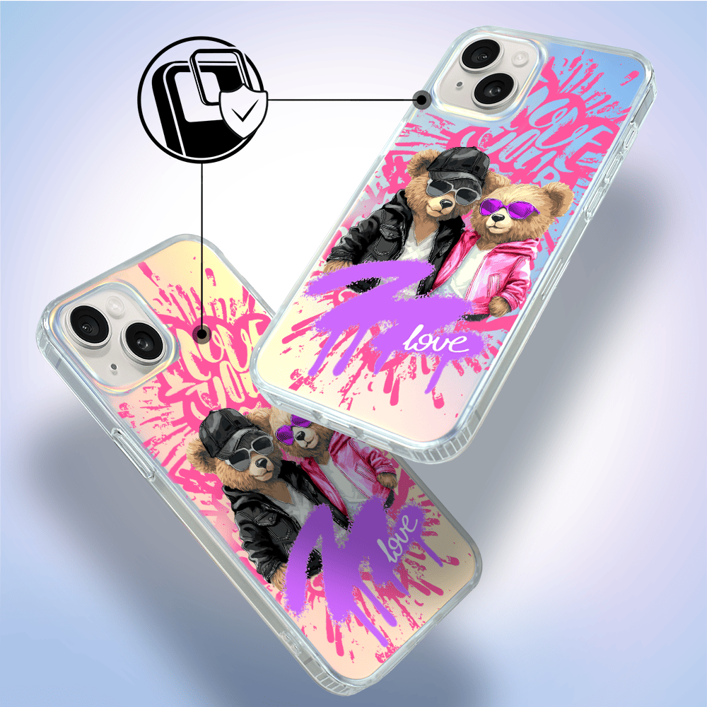 Etui do iPhone 14 IBIZU California Sunset z MagSafe, zmieniające kolor, Couple in Love, zakochana para - obrazek 3