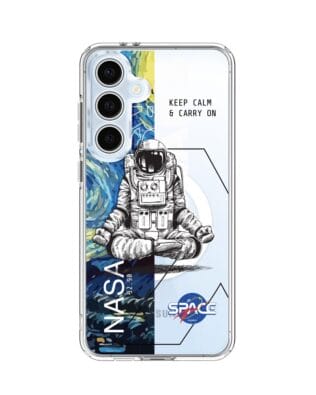 Etui do Samsung Galaxy S24 FE z MagSafe przeźroczyste, silikonowe Flexi, Keep Calm in Cosmos