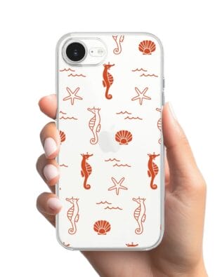 Etui do iPhone 16e przeźroczyste, silikonowe Flexi, wakacyjne wzory