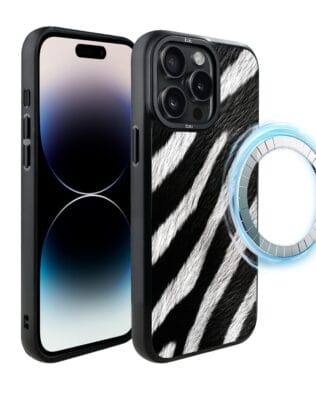 Etui do iPhone 14 Pro IBIZU DropGuard Matt z MagSafe, Zew Natury, Zebra