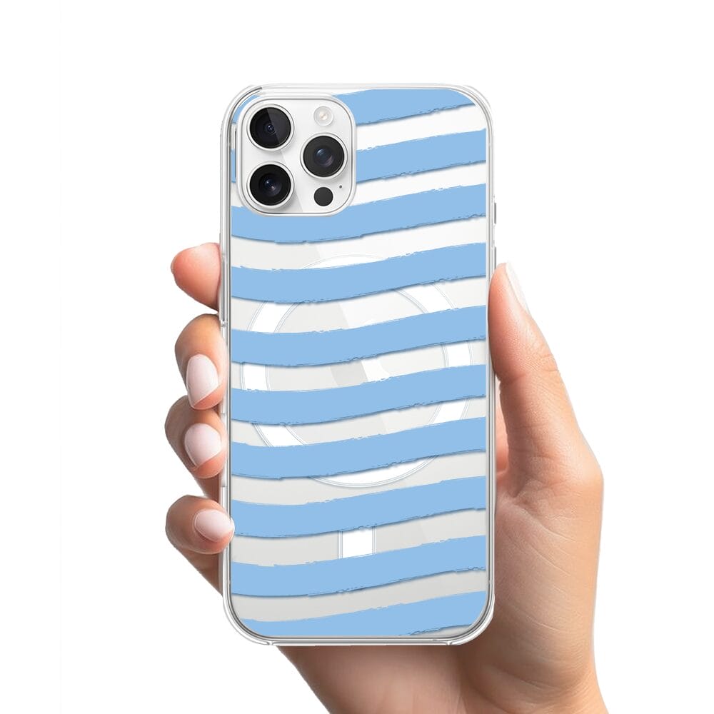 Etui do iPhone 12 Pro Max z MagSafe przeźroczyste, silikonowe Flexi, fale morskie - obrazek 2