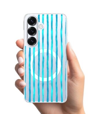 Etui do Samsung Galaxy S25 Plus z MagSafe przeźroczyste, silikonowe Flexi, szept fal