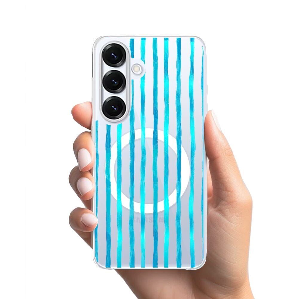 Etui do Samsung Galaxy S25 Plus z MagSafe przeźroczyste, silikonowe Flexi, szept fal - obrazek 2