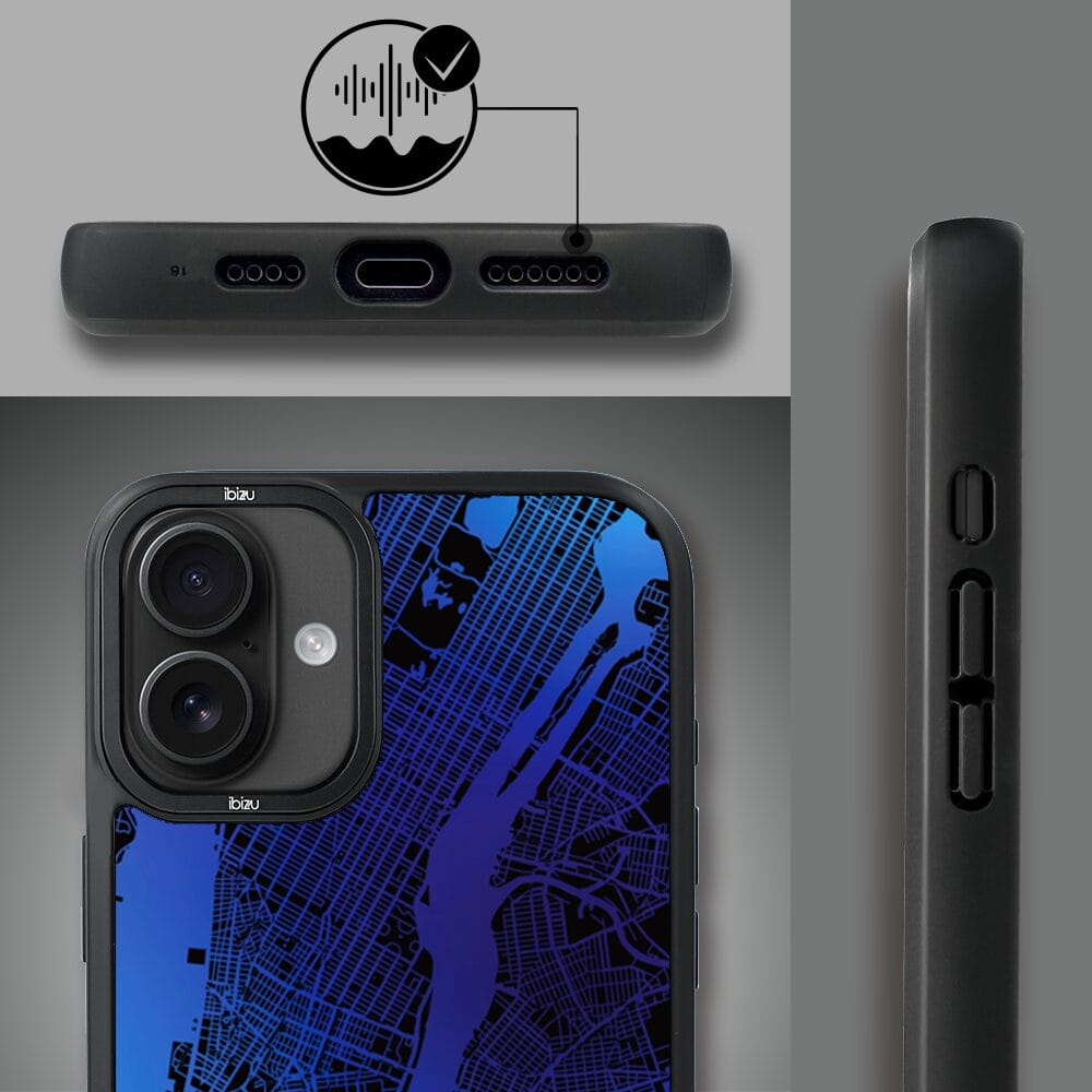 Etui do iPhone 16 IBIZU DropGuard Matt z MagSafe, Mapy Świata, New York - obrazek 6