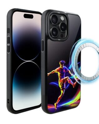 Etui do iPhone 14 Pro IBIZU DropGuard Matt z MagSafe, #ElectroMove, W rytmie piłki nożnej