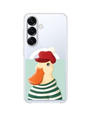 Etui do Samsung Galaxy S25 Plus z MagSafe przeźroczyste, silikonowe Flexi, kaczuszka