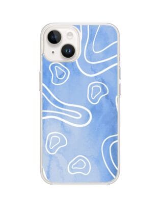 Etui do iPhone 14 z MagSafe przeźroczyste, silikonowe Flexi, morski wzór