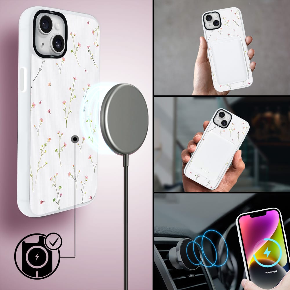 Etui do iPhone 14 IBIZU DropGuard Matt z MagSafe, Pastel Bloom, Polna fantazja - obrazek 8