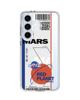 Etui do Samsung Galaxy S24 FE z MagSafe przeźroczyste, silikonowe Flexi, bilet na Mars