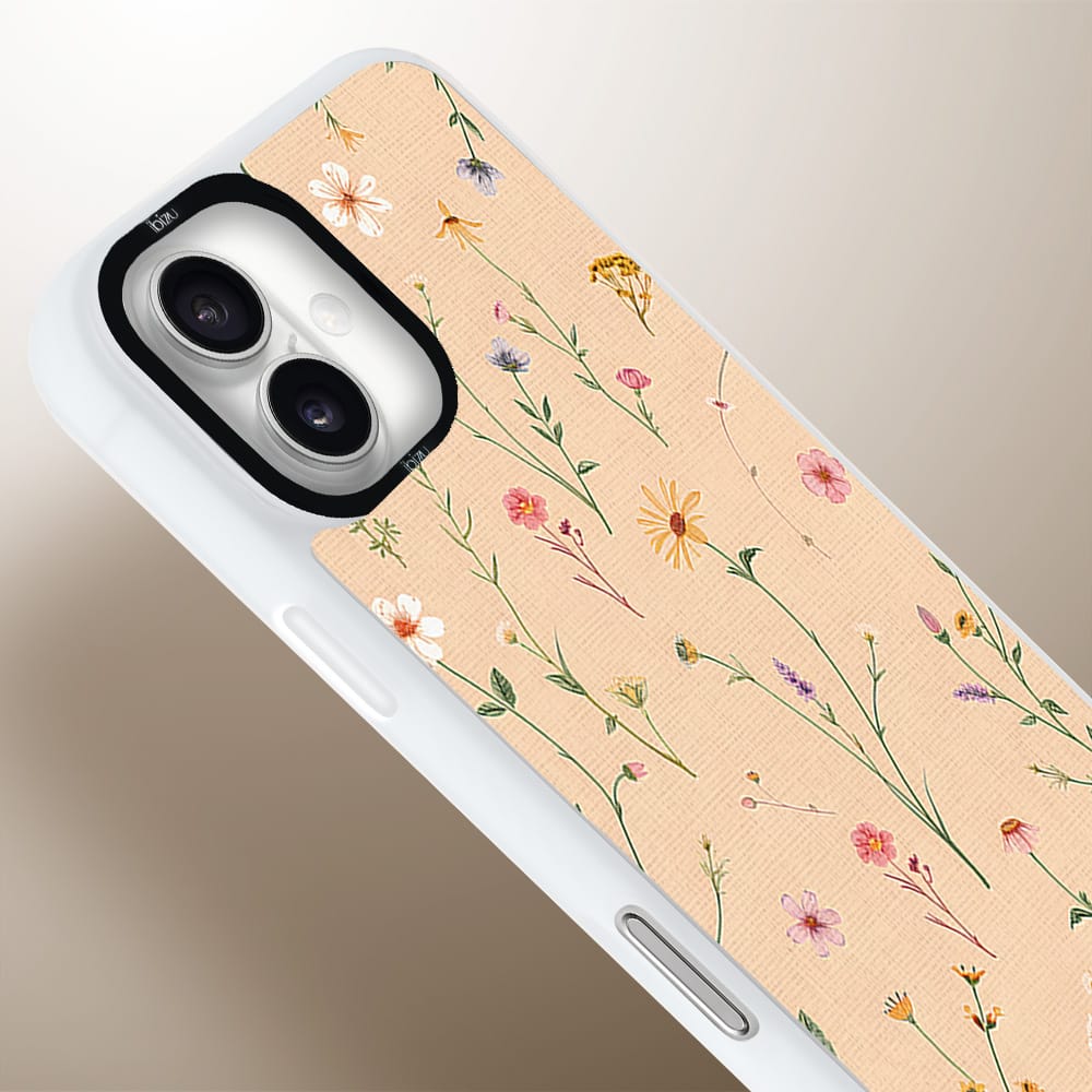 Etui do iPhone 16 IBIZU DropGuard Matt z MagSafe, Pastel Bloom, Koralowa łąka - obrazek 4