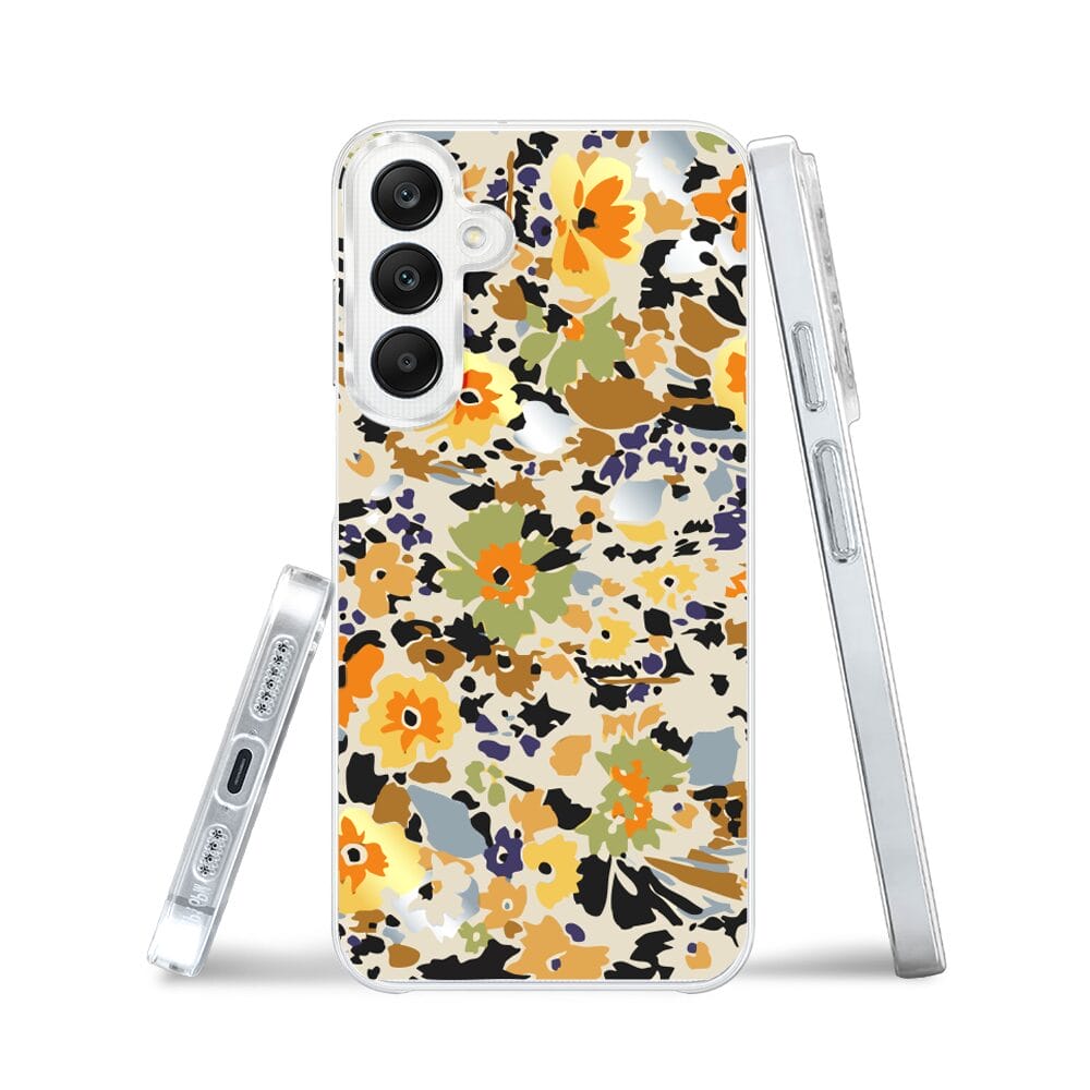 Etui do Samsung Galaxy A25 5G z MagSafe przeźroczyste, silikonowe Flexi, malowane kwiatki - obrazek 3