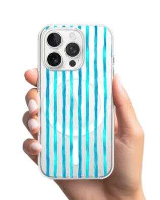 Etui do iPhone 15 Pro z MagSafe przeźroczyste, silikonowe Flexi, szept fal