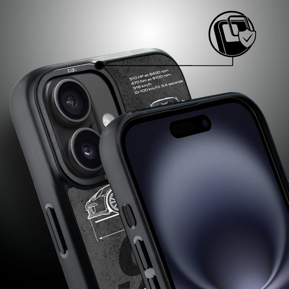 Etui do iPhone 16 Plus IBIZU DropGuard Matt z MagSafe, TechDrive, 911 GT3 RS - obrazek 3