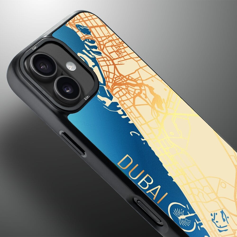 Etui do iPhone 16 IBIZU DropGuard Matt z MagSafe, Mapy Świata, Dubai - obrazek 4