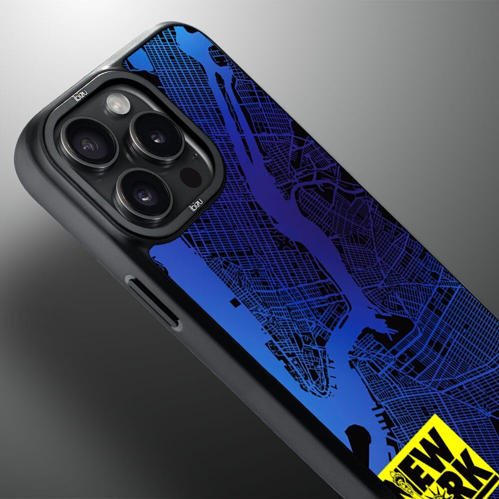 Etui do iPhone 14 Pro Max IBIZU DropGuard Matt z MagSafe, Mapy Świata, New York - obrazek 4