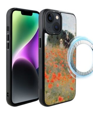 Etui do iPhone 14 Plus IBIZU DropGuard Matt z MagSafe, Claude Monet, pole maków