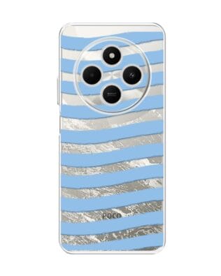 Etui do Xiaomi POCO C75 przeźroczyste, silikonowe Flexi, fale morskie