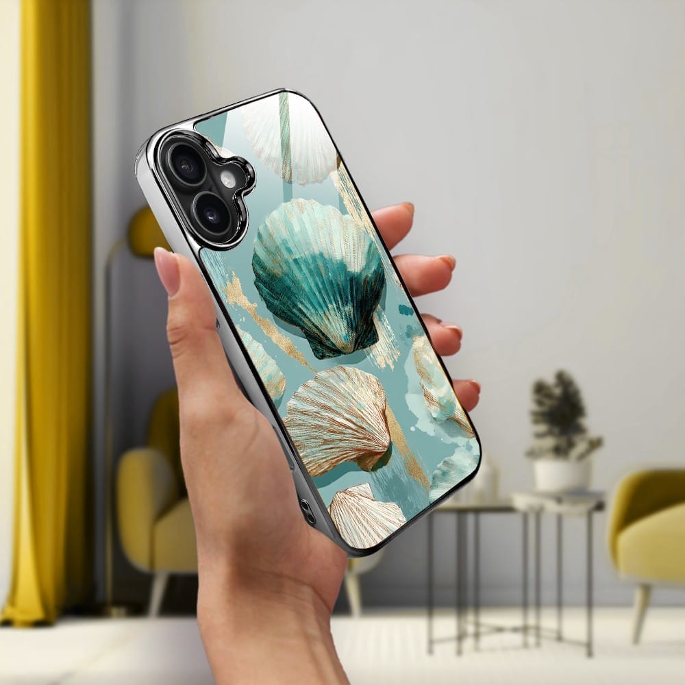 Etui do iPhone 16 IBIZU Elite Glass z MagSafe, Morze, Turkusowy skarb, czarne - obrazek 5