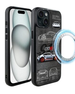Etui do iPhone 15 IBIZU DropGuard Matt z MagSafe, TechDrive, 911 GT3 RS