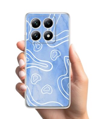 Etui do Xiaomi 14T Pro przeźroczyste, silikonowe Flexi, morski wzór