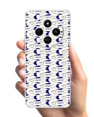 Etui do Xiaomi POCO C75 przeźroczyste, silikonowe Flexi, pływające rybki