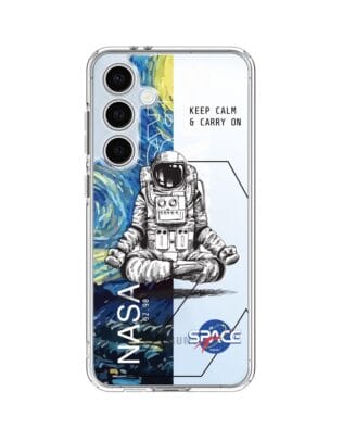 Etui do Samsung Galaxy S24 FE przeźroczyste, silikonowe Flexi, Keep Calm in Cosmos