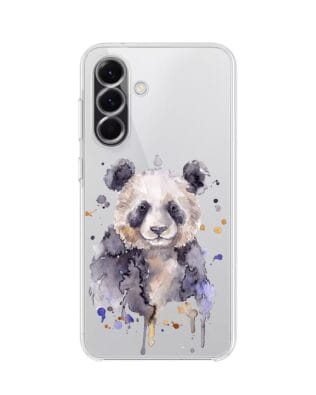 Etui do Samsung Galaxy A56 5G przeźroczyste, silikonowe Flexi, Akwarelowe Zoo, Panda