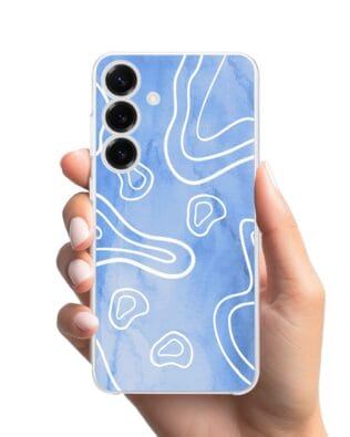 Etui do Samsung Galaxy S25 Plus przeźroczyste, silikonowe Flexi, morski wzór