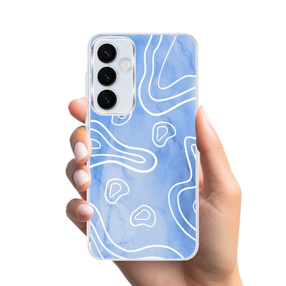 Etui do Samsung Galaxy A55 5G z MagSafe przeźroczyste, silikonowe Flexi, morski wzór - obrazek 2