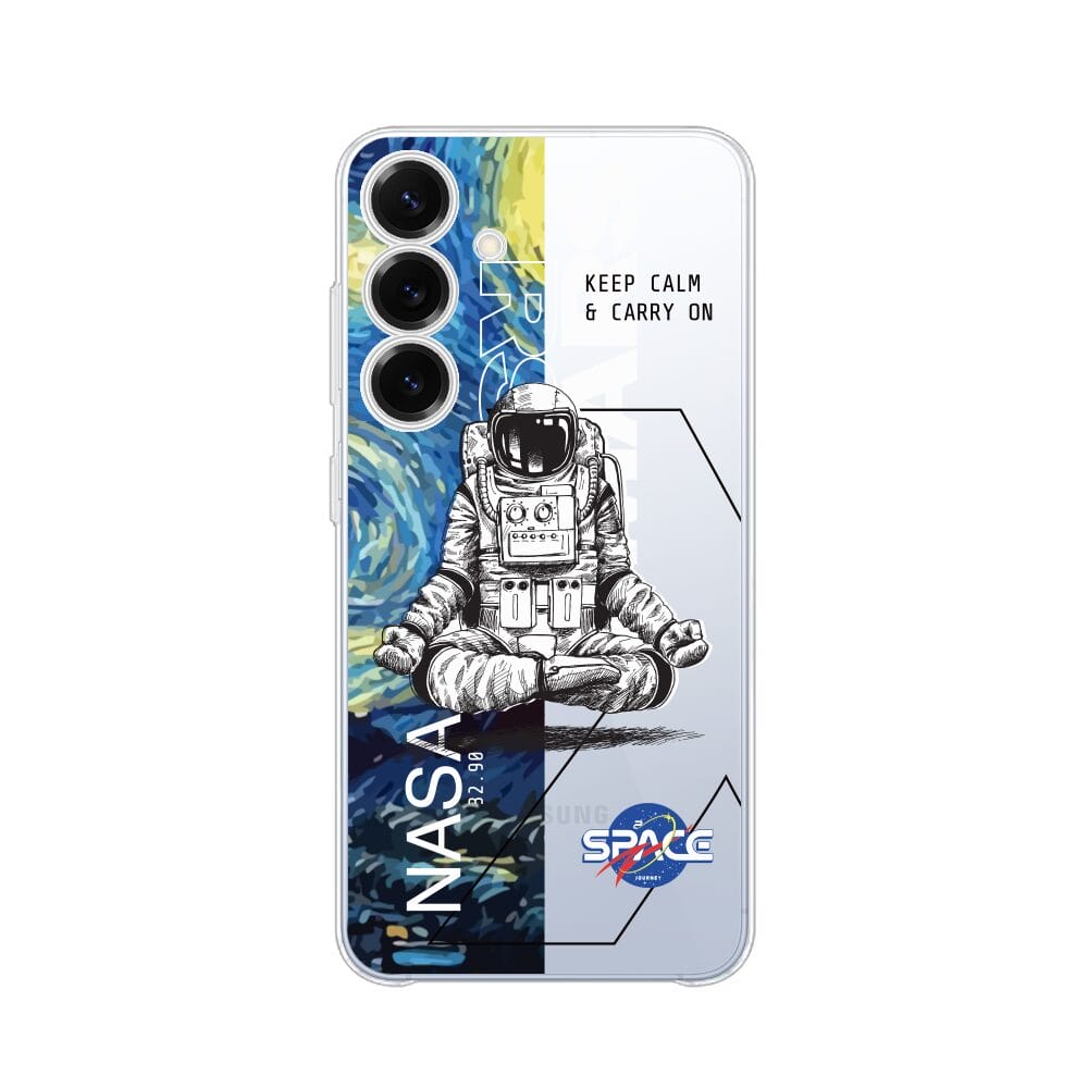 Etui do Samsung Galaxy S25 Plus przeźroczyste, silikonowe Flexi, Keep Calm in Cosmos