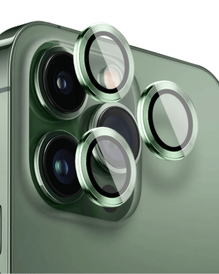 Metalowa osłona obiektywu aparatu ze szkła hartowanego 9H do iPhone 13 Pro Max, 1 zestaw, alpejska zieleń