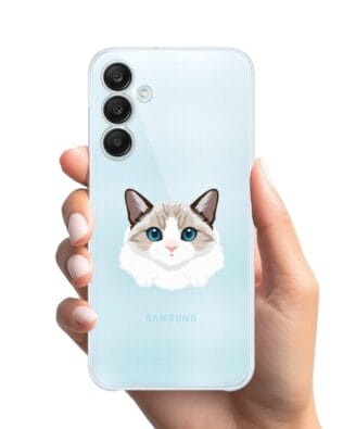 Etui do Samsung Galaxy M35 5G przeźroczyste, silikonowe Flexi, kot birmański