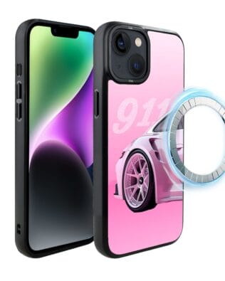 Etui do iPhone 14 IBIZU DropGuard Matt z MagSafe, TechDrive, 911 różowe