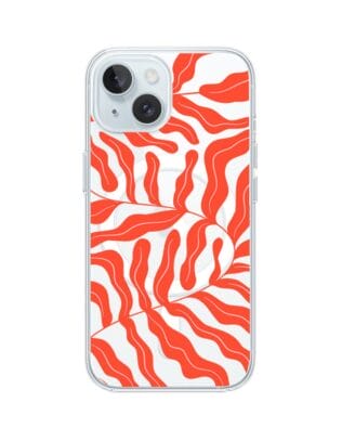 Etui do iPhone 15 z MagSafe przeźroczyste, silikonowe Flexi, rafa koralowa
